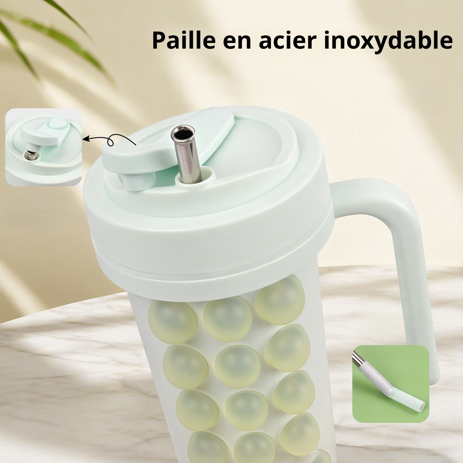 Utilisation de la carafe à glaçons en silicone alimentaire