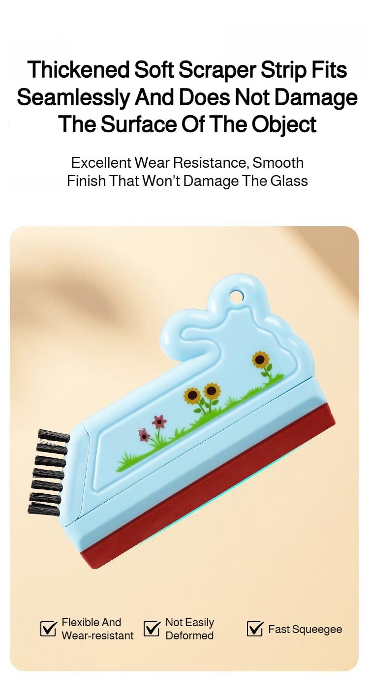 Streak-free squeegee for shower doors and tiles