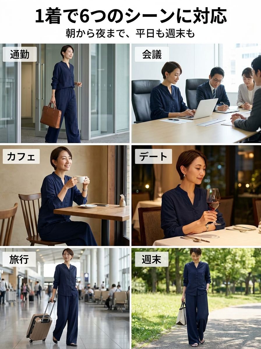 Monolly スキンケア・リネン上下セット | まるで呼吸する衣服