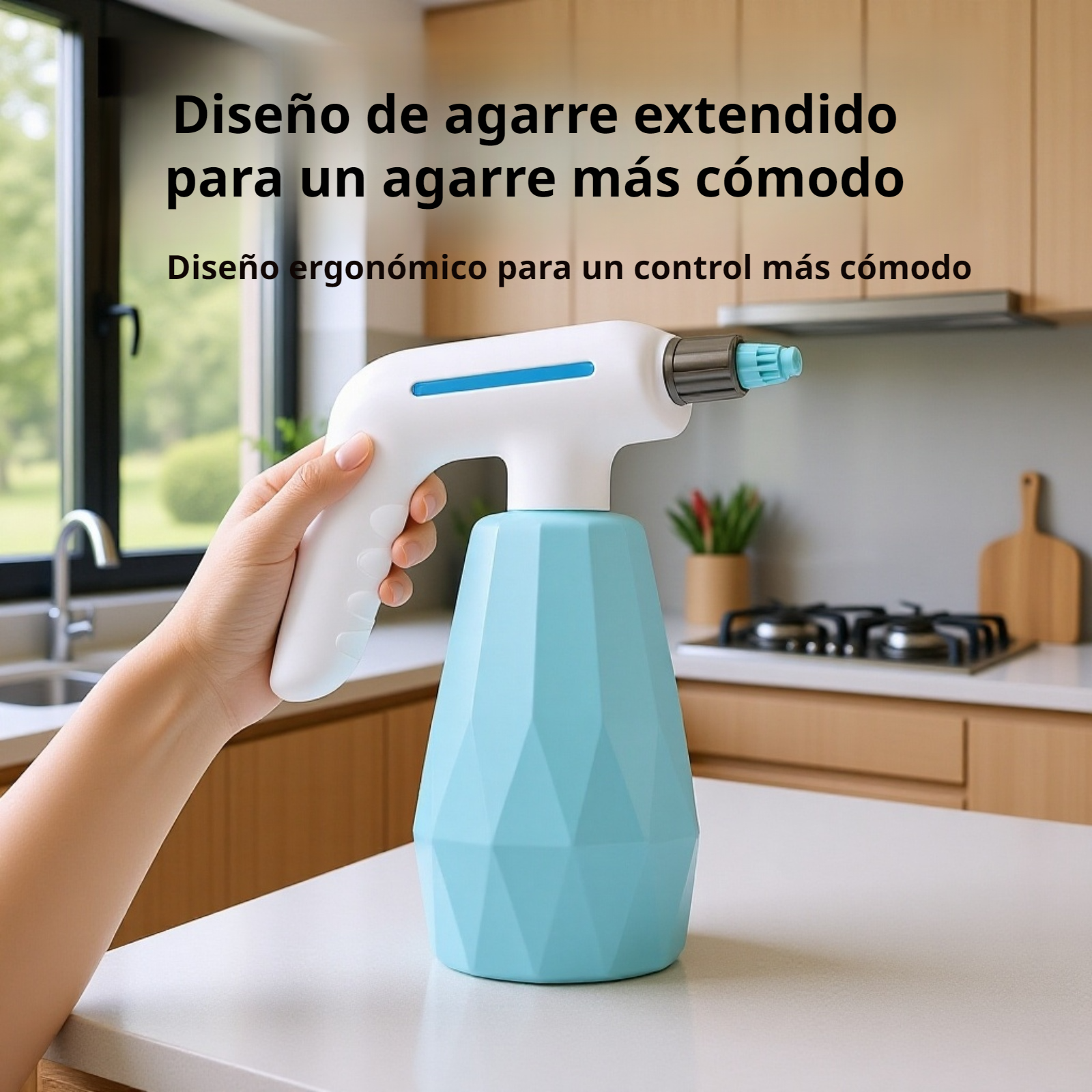 Pulverizador portátil eléctrico de 1,2L, ideal para el cuidado del jardín y desinfección