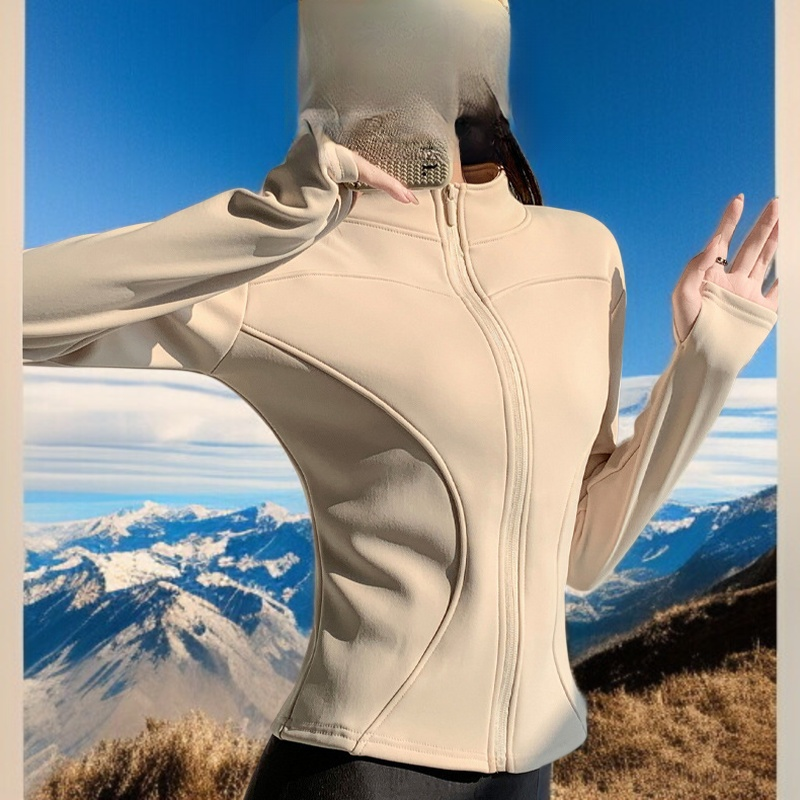 여성 다운 코트 가을 겨울 슬림 상의 긴팔 요가 피트니스 코트 러닝 보온 코트