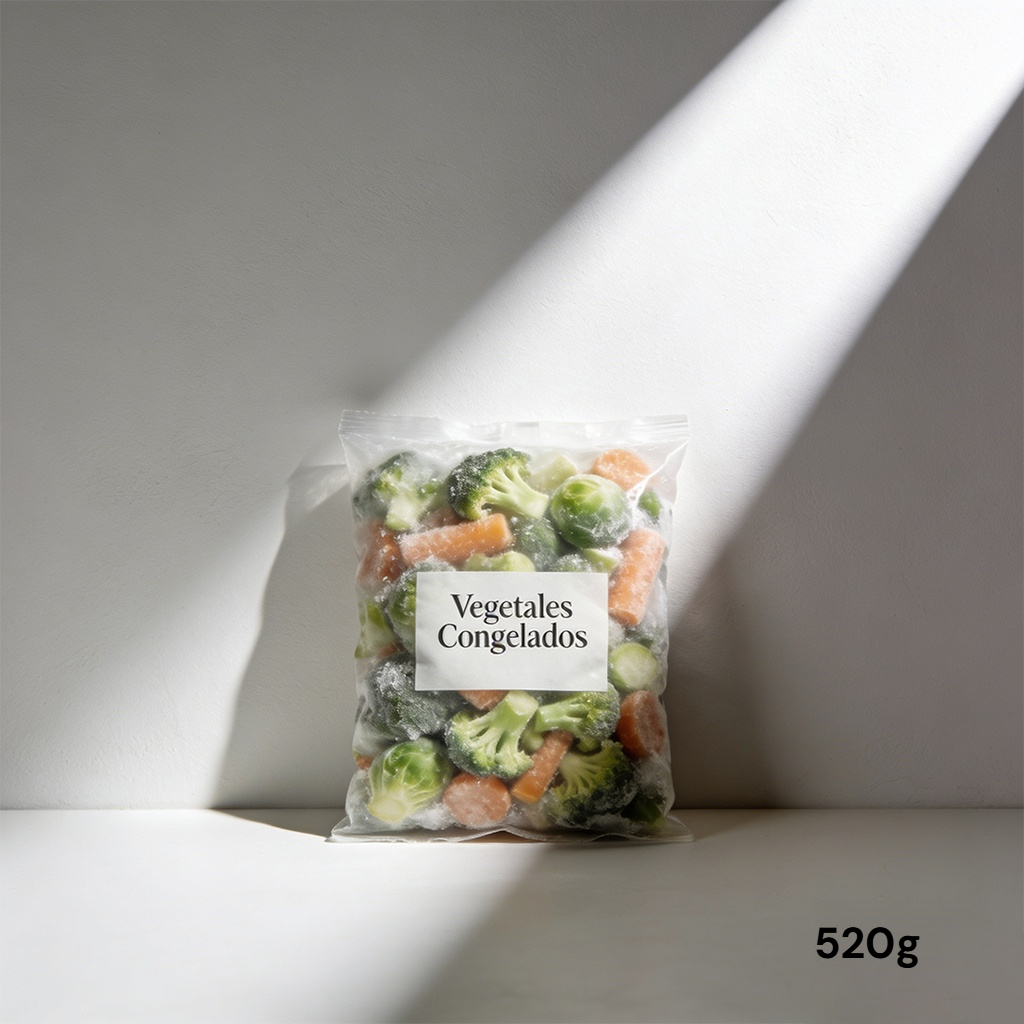 Seis paquetes de verduras mixtas saludables