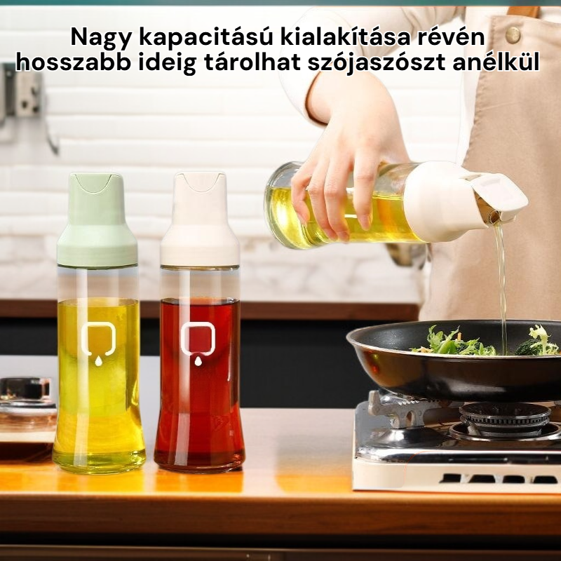 Nagy kapacitású, olajmentes, szivárgásmentes szójaszósz tároló üveg