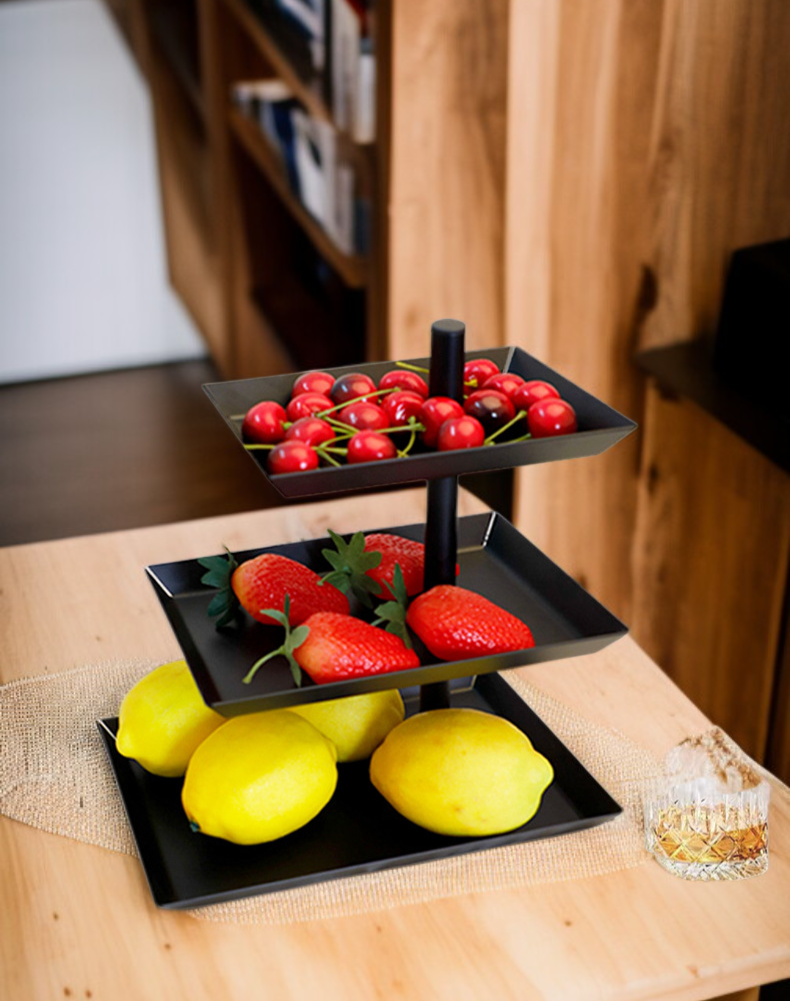 Wedding cake and dessert tray stand centerpiece