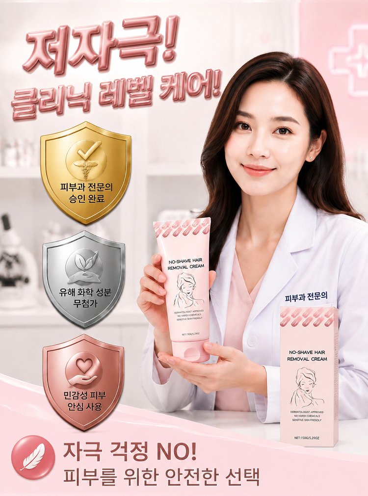면도 없이 사용하는 제모 크림