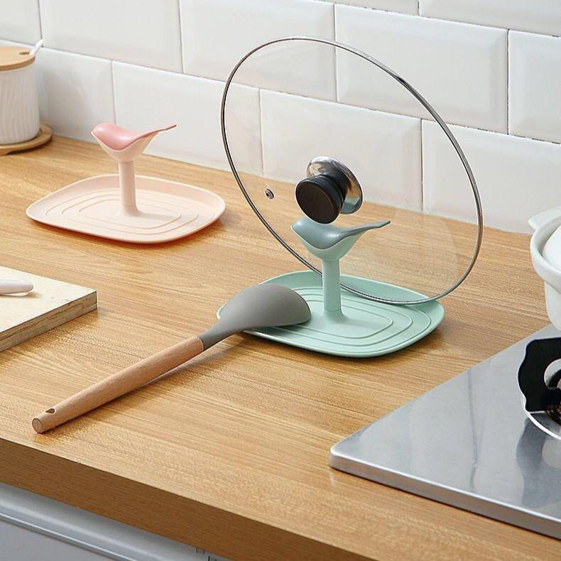 Estante nórdico práctico para tapas de ollas de cocina 