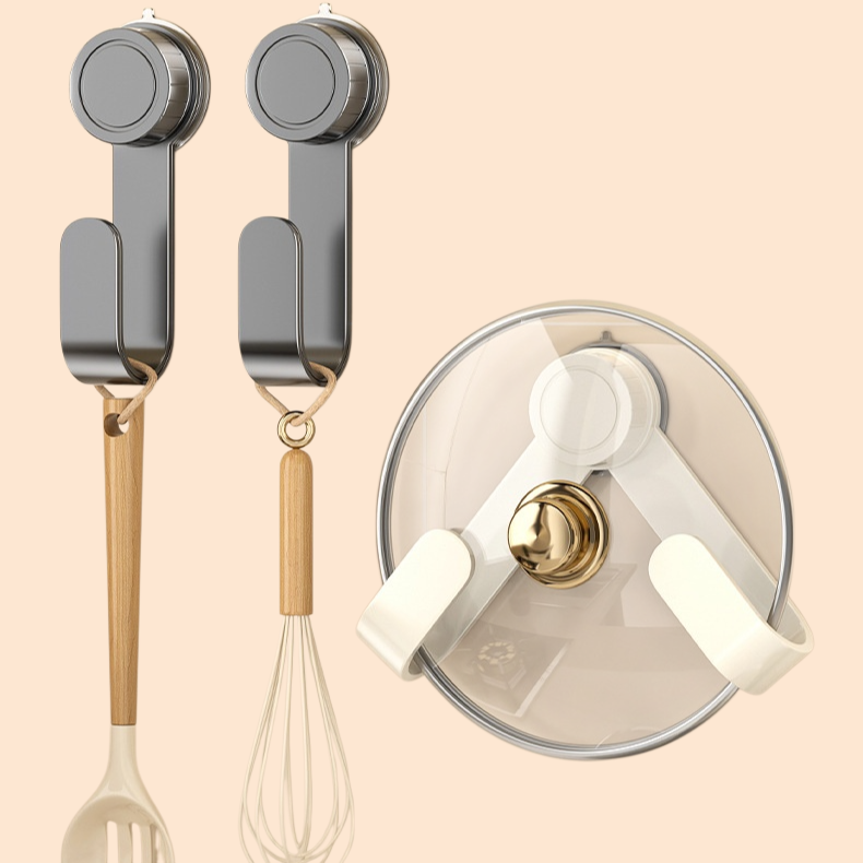 Suction Cup Wall-mounted Pot Lid Holder (No Drilling Required)