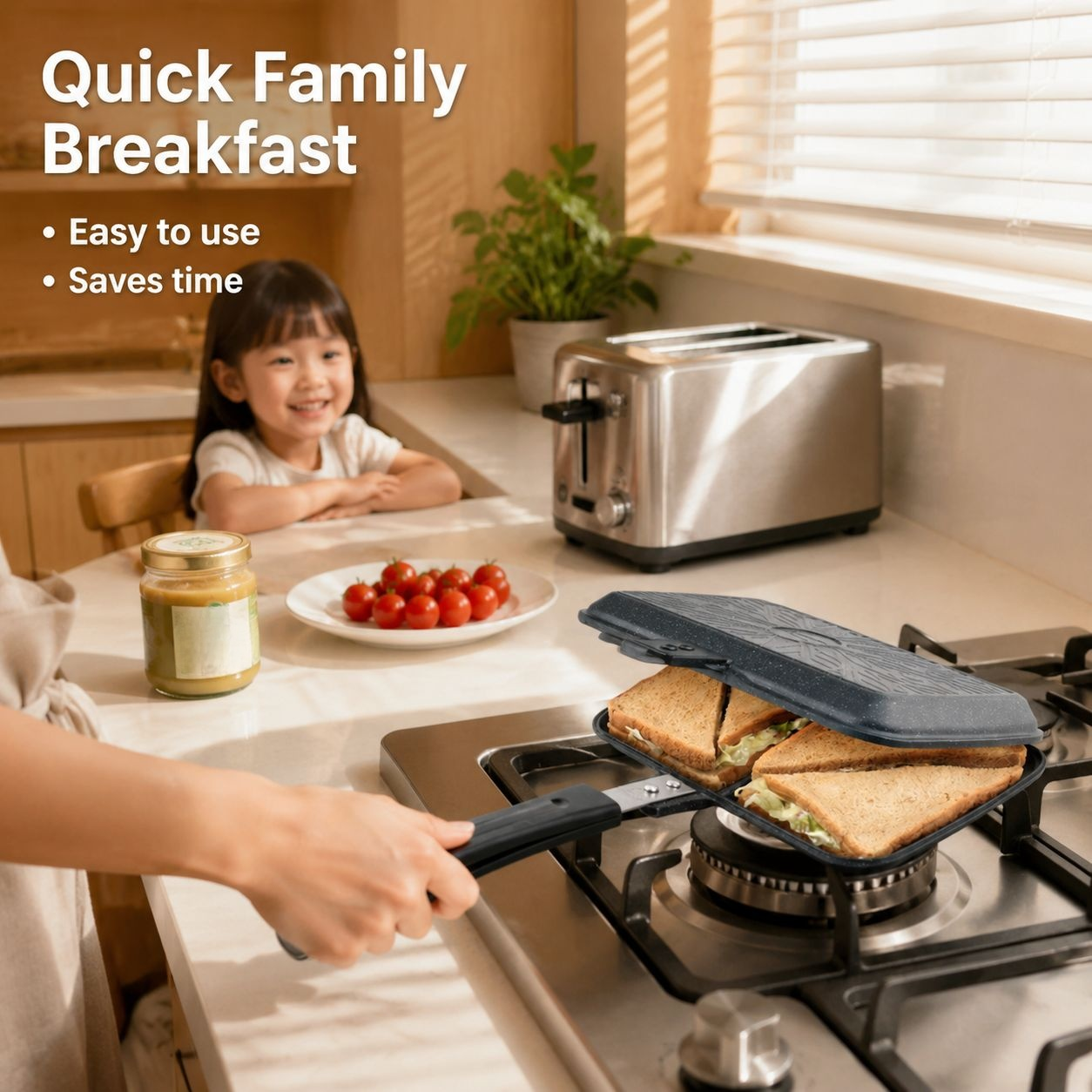 Multi-function Double-sided Sandwich Pan