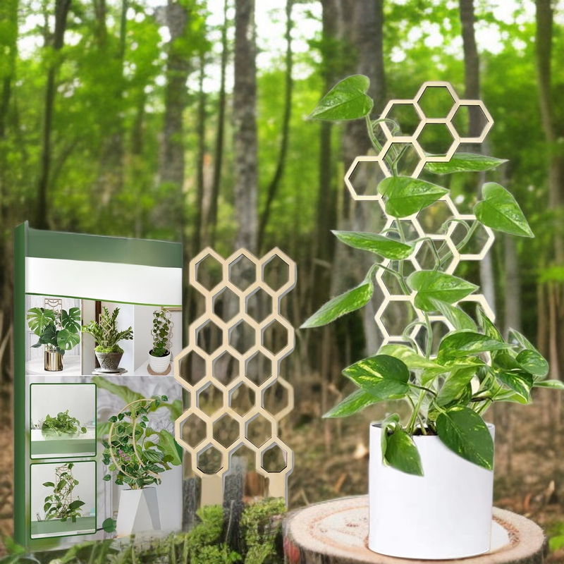 Soporte de madera para plantas de jardín Yegbong