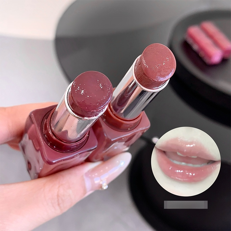 Lápiz labial lindo transparente de alto brillo