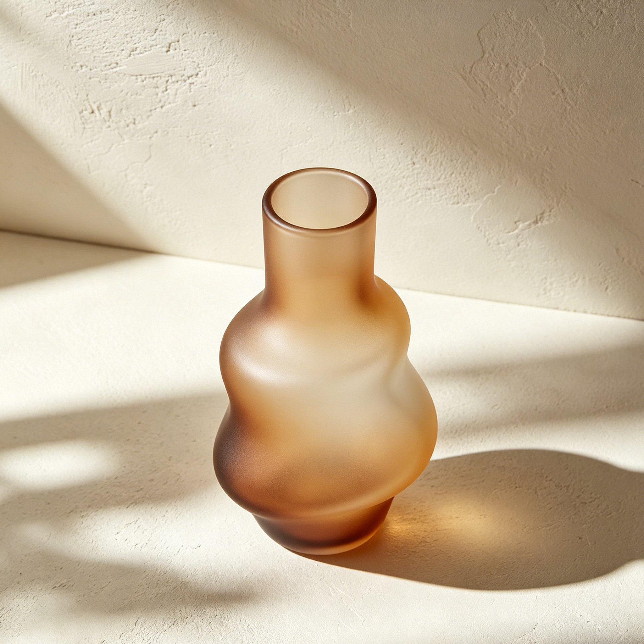 Set of 2 Clear Glass Vases