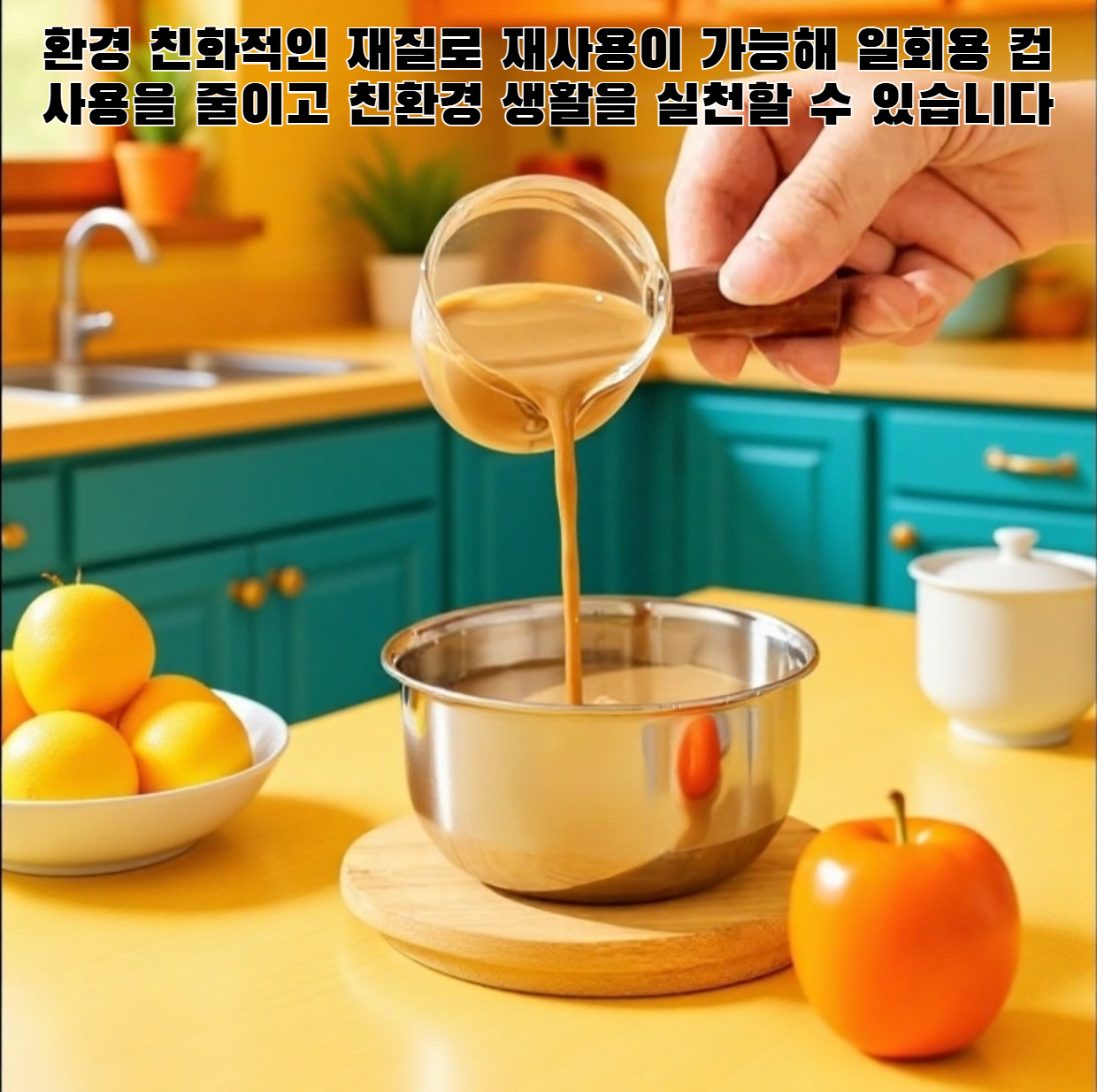 고급 304 스테인리스 컵의 디테일 이미지