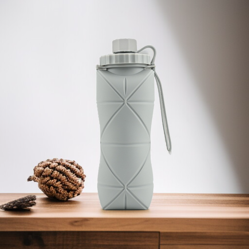 휴대하기 편리하고 고온에 강한 실리콘 접이식 물병