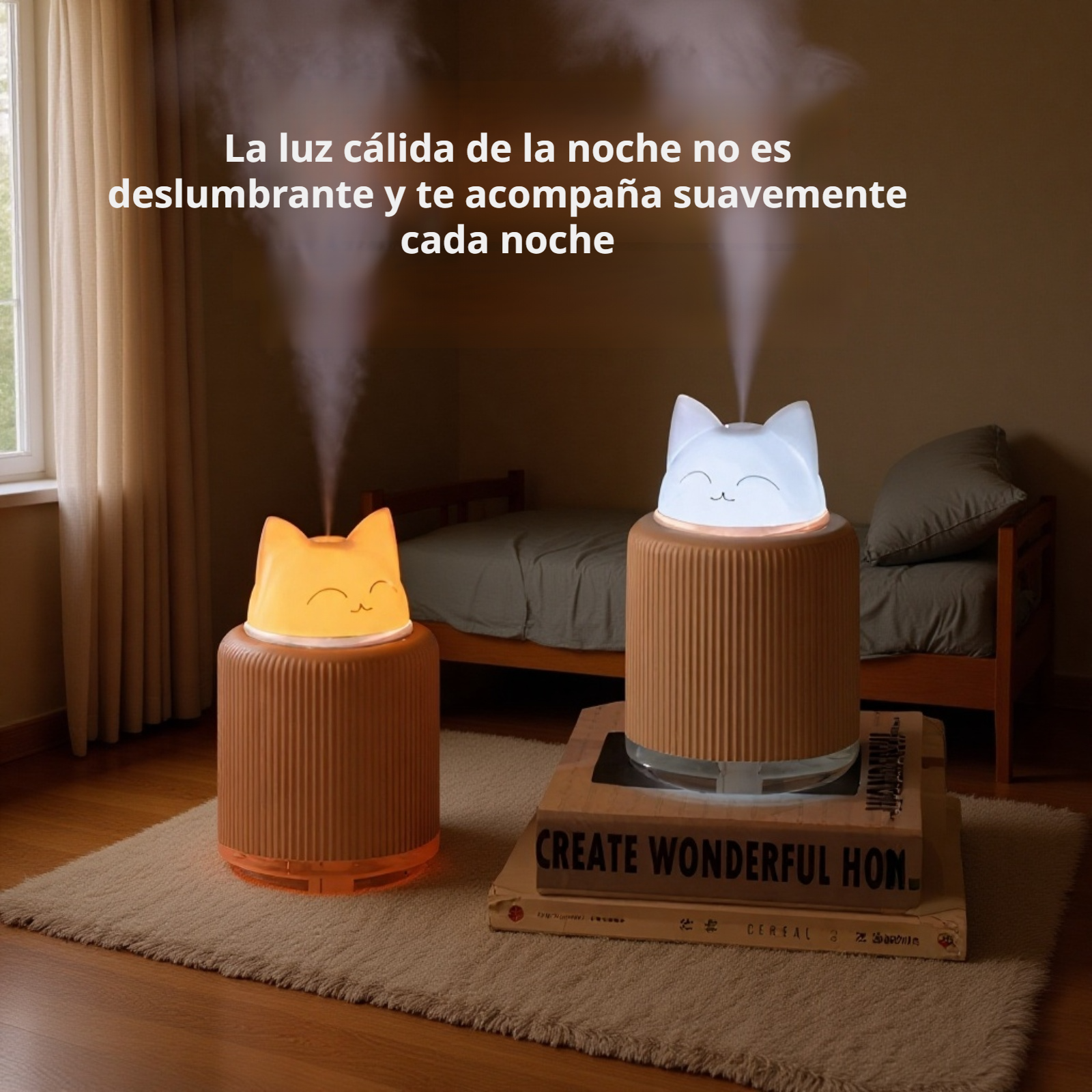 Humidificador mini con luz para mujeres embarazadas y bebés, portátil para el hogar