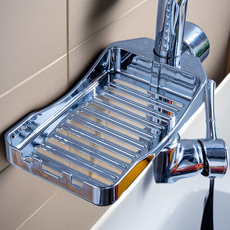 주방 수조 장식물 걸이 플라스틱 조절 수납 선반 욕실 비누 수납 선반 물빠짐 선반 가정용 행주 수도꼭지 선반