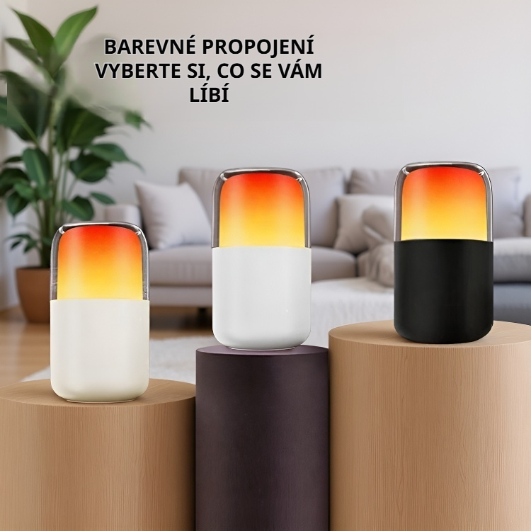  Aromatický zvlhčovač vzduchu s realistickým plamenem