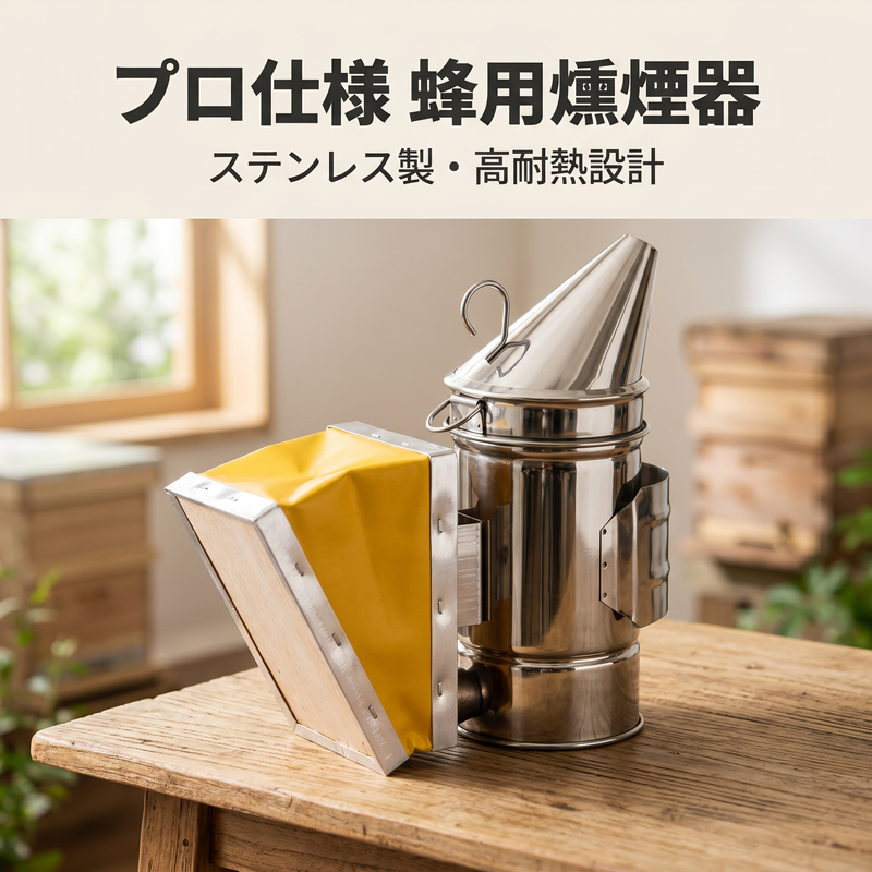 養蜂用スモーカー、黄色レザーエアバッグ、不锈钢ミニノズル