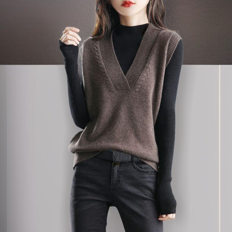 柔らかく繊細なセーターベスト