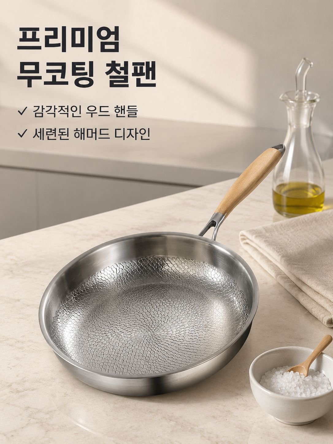 무코팅 논스틱 후라이팬