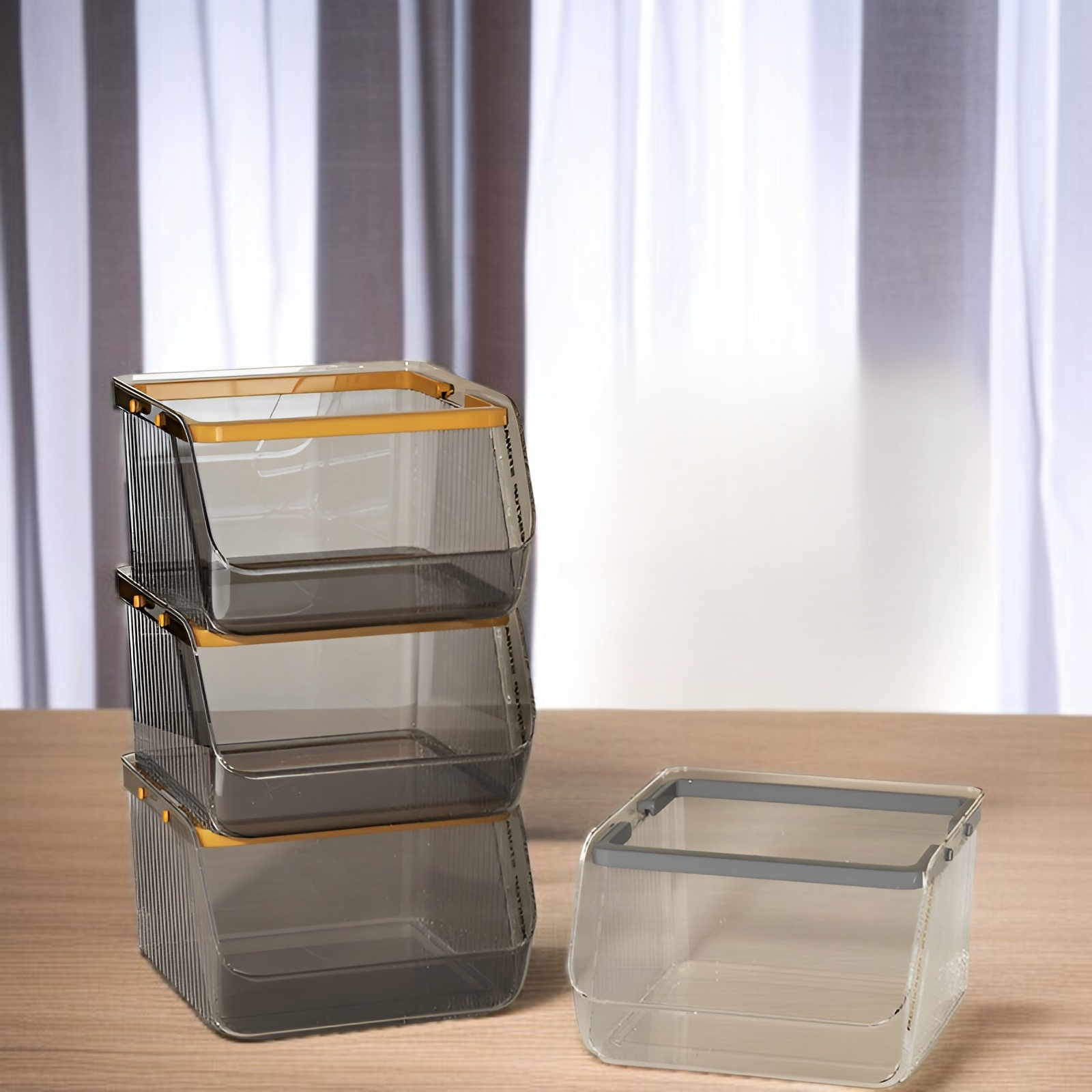 デスクトップ透明アクリル引き出し収納ボックスフェイシャルマスクスキンケア化粧品雑貨収納バスケットスナックラック