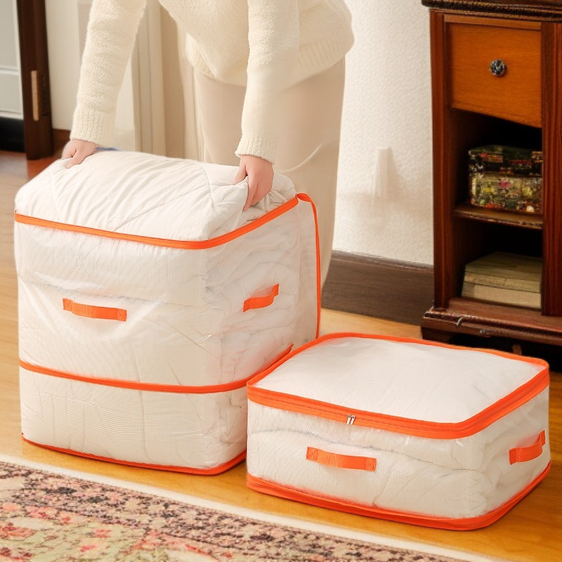 ถุงเก็บผ้าห่มใสแบบเห็นของภายใน