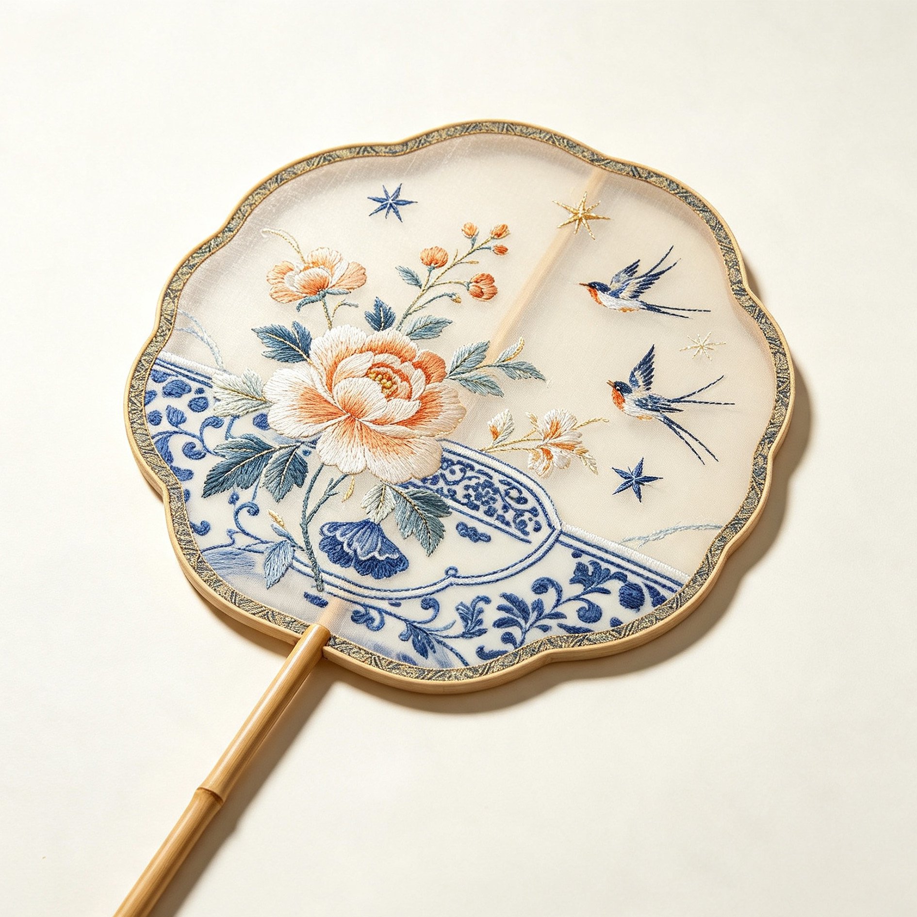 Swallow Lotus Round Fan