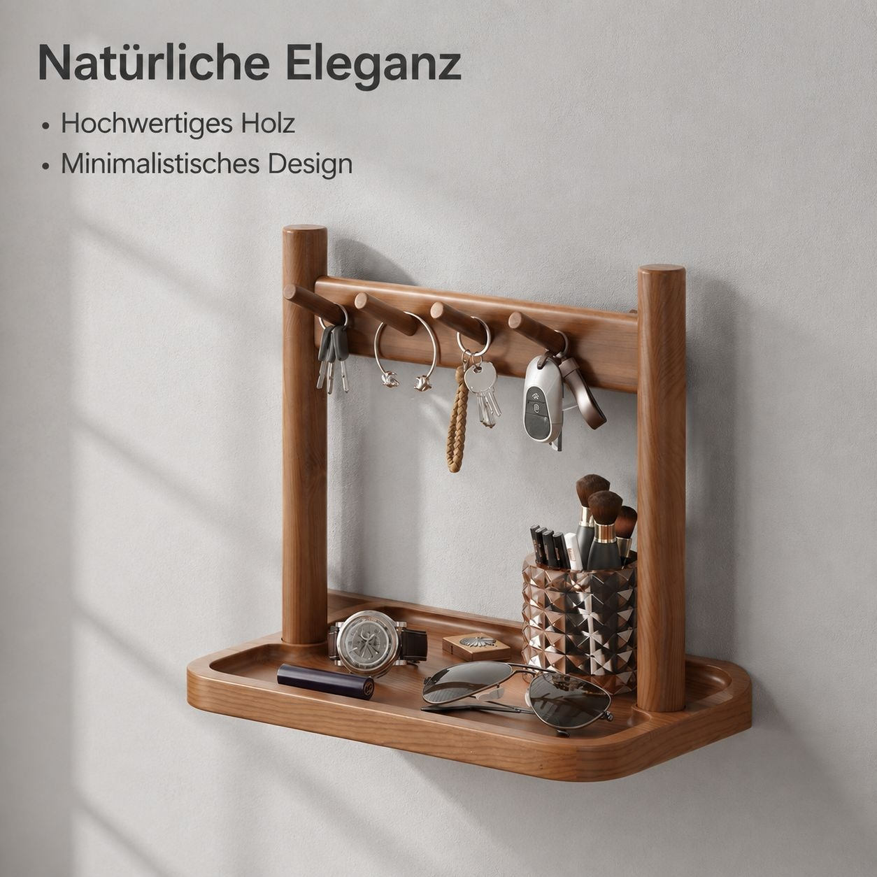 Schlüsselbrett aus Holz für den Eingangsbereich