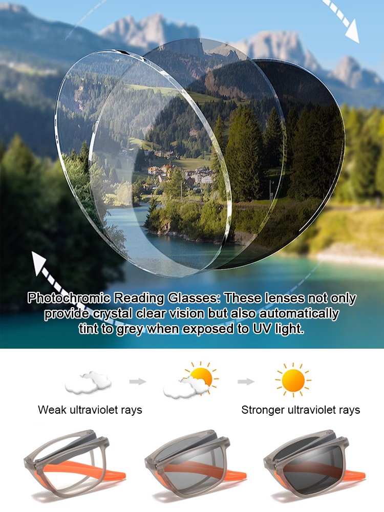 Ultra-light comfortable anti-blue light folding reading glasses
