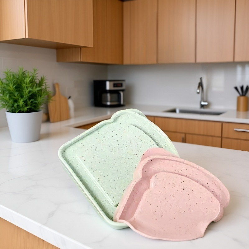 Toast Shape Sandwich Lunch Box for School & Picnic, Fruit Salad Bread Storage Container