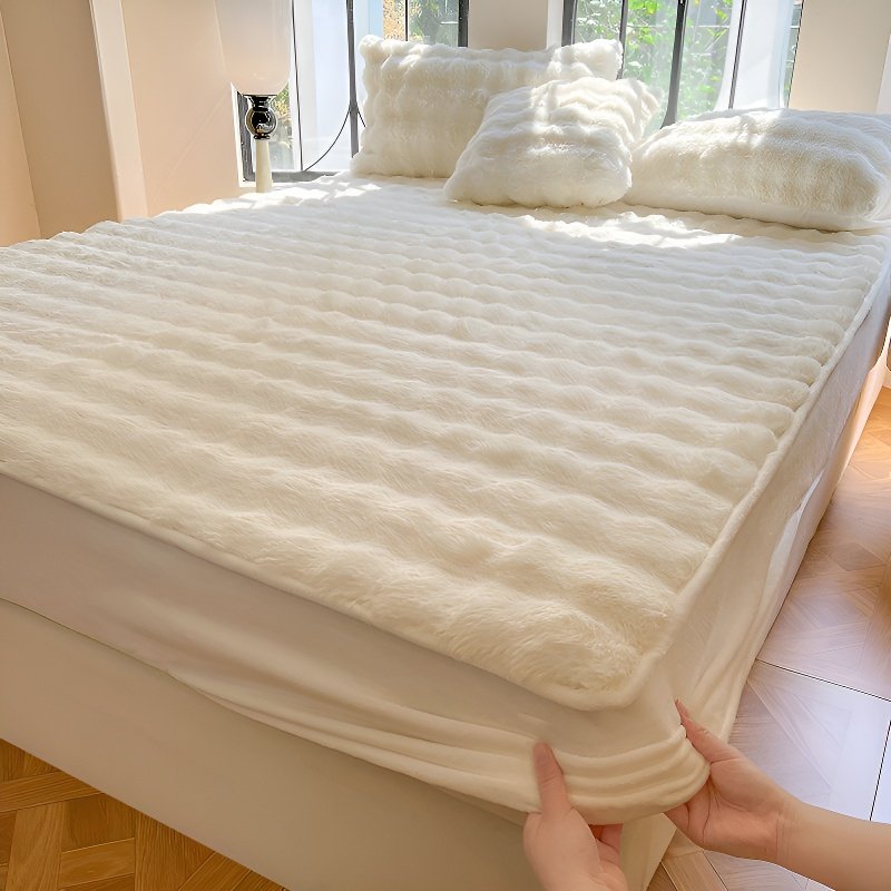 輕奢加厚毛絨床笠