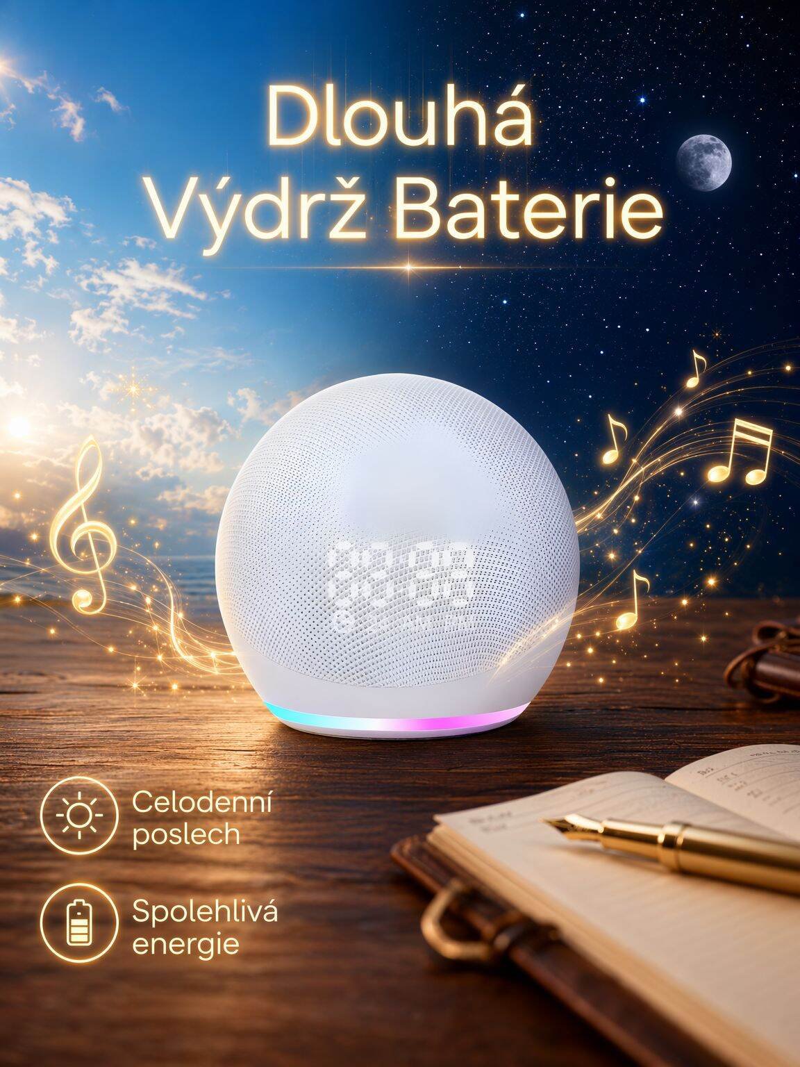 Přenosný Bluetooth reproduktor s výkonným basem, mini reproduktor