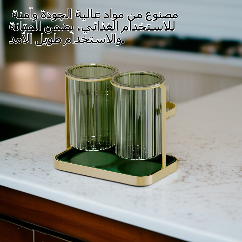 حاوية عيدان الطعام المطبخية المنزلية لتصريف المياه وصندوق تخزين شفاف للسكين والشوكة والملعقة