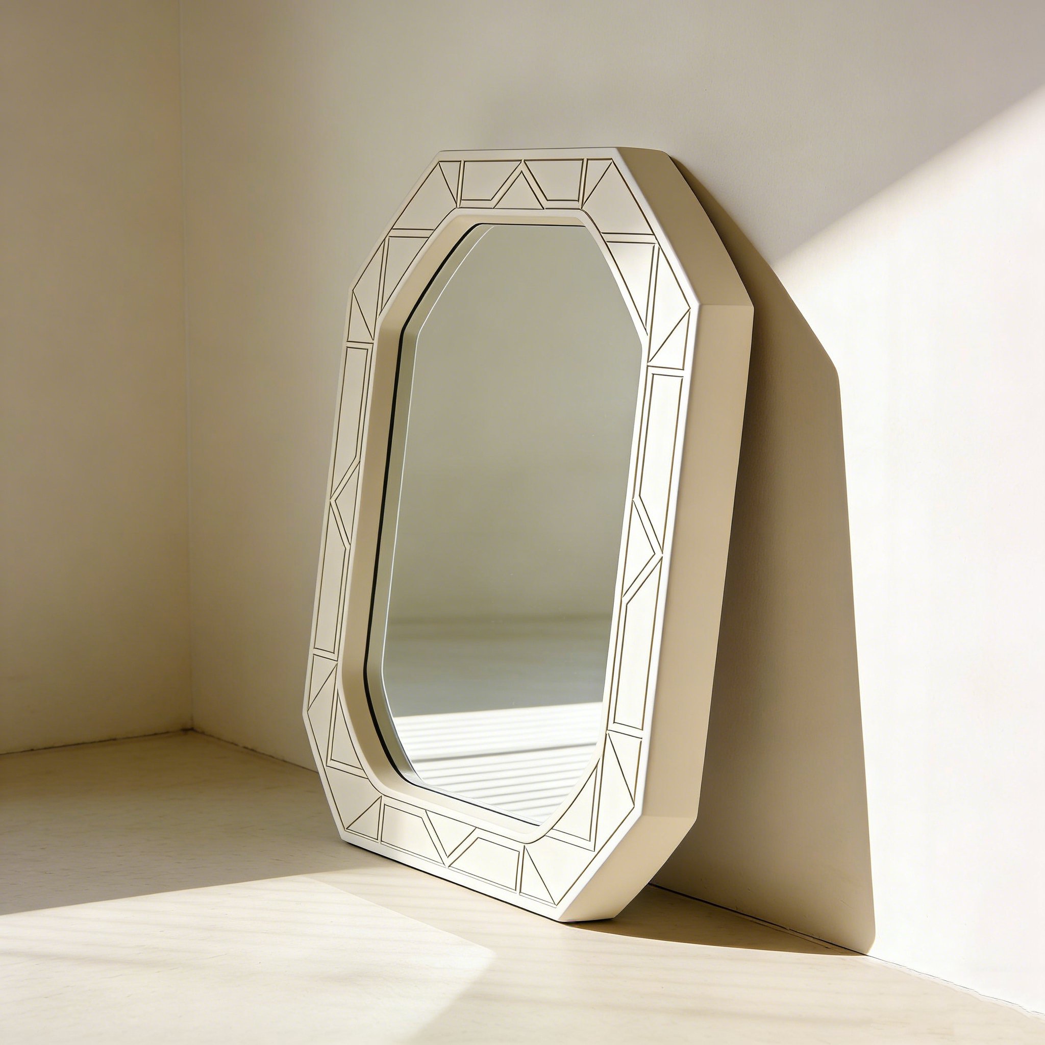 シンプルデザインメイクミラー 2個組