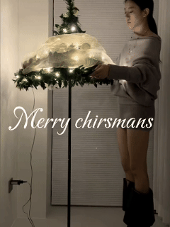 【행복한 순간 공유】 설치가 필요 없는 발광 확장형 크리스마스 트리