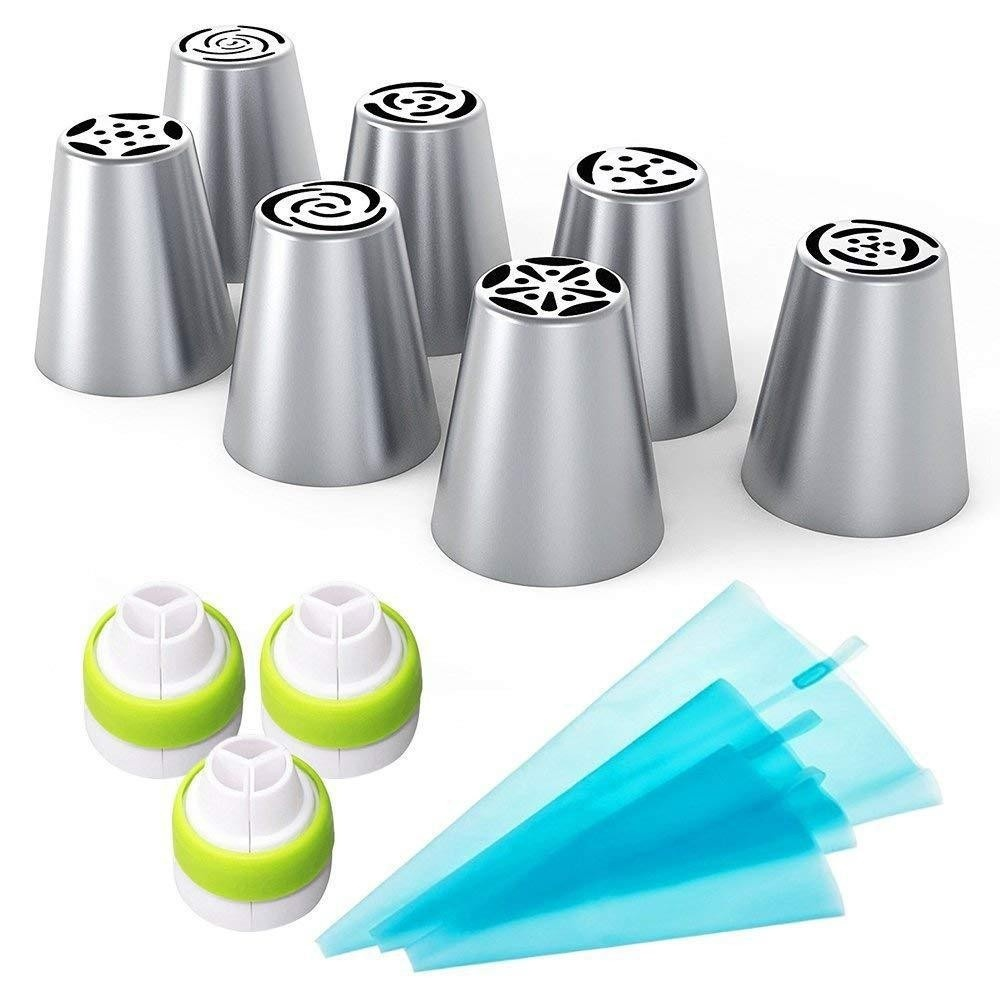 Piping nozzle and butter piping tool set 