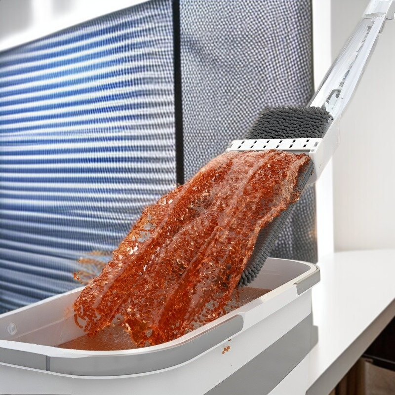 가정용 플랫 밀대 건습 겸용 원터치 셰닐 리필 손세탁 우드 플로어 밀대