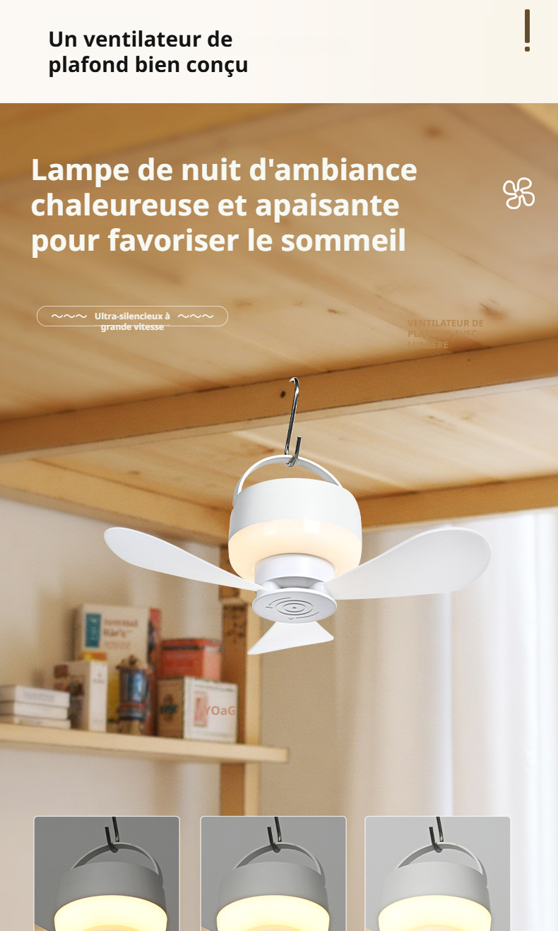 Ventilateur USB compact pour bureau ou maison