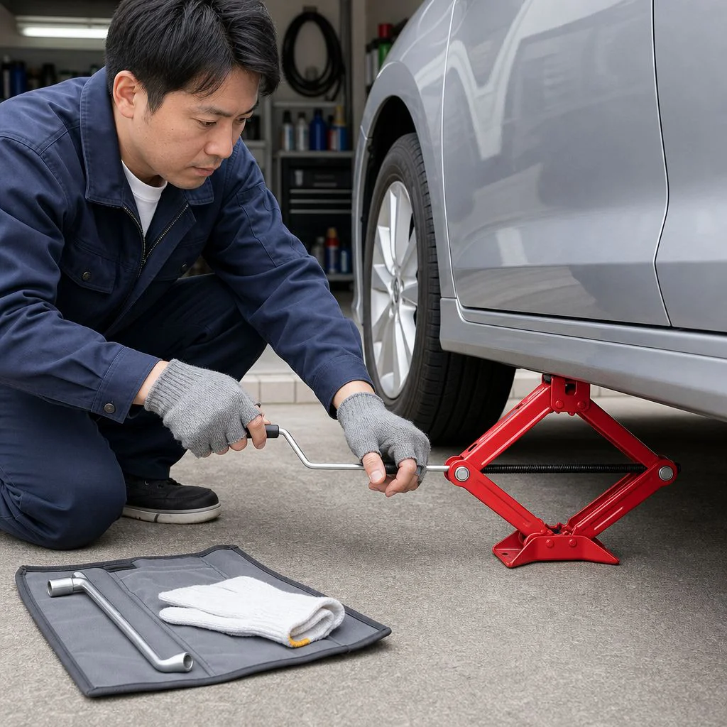 車のシザーズジャッキ、自動車修理工具