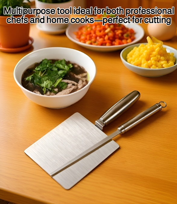 Ergonomic handle of stainless steel meat scraper