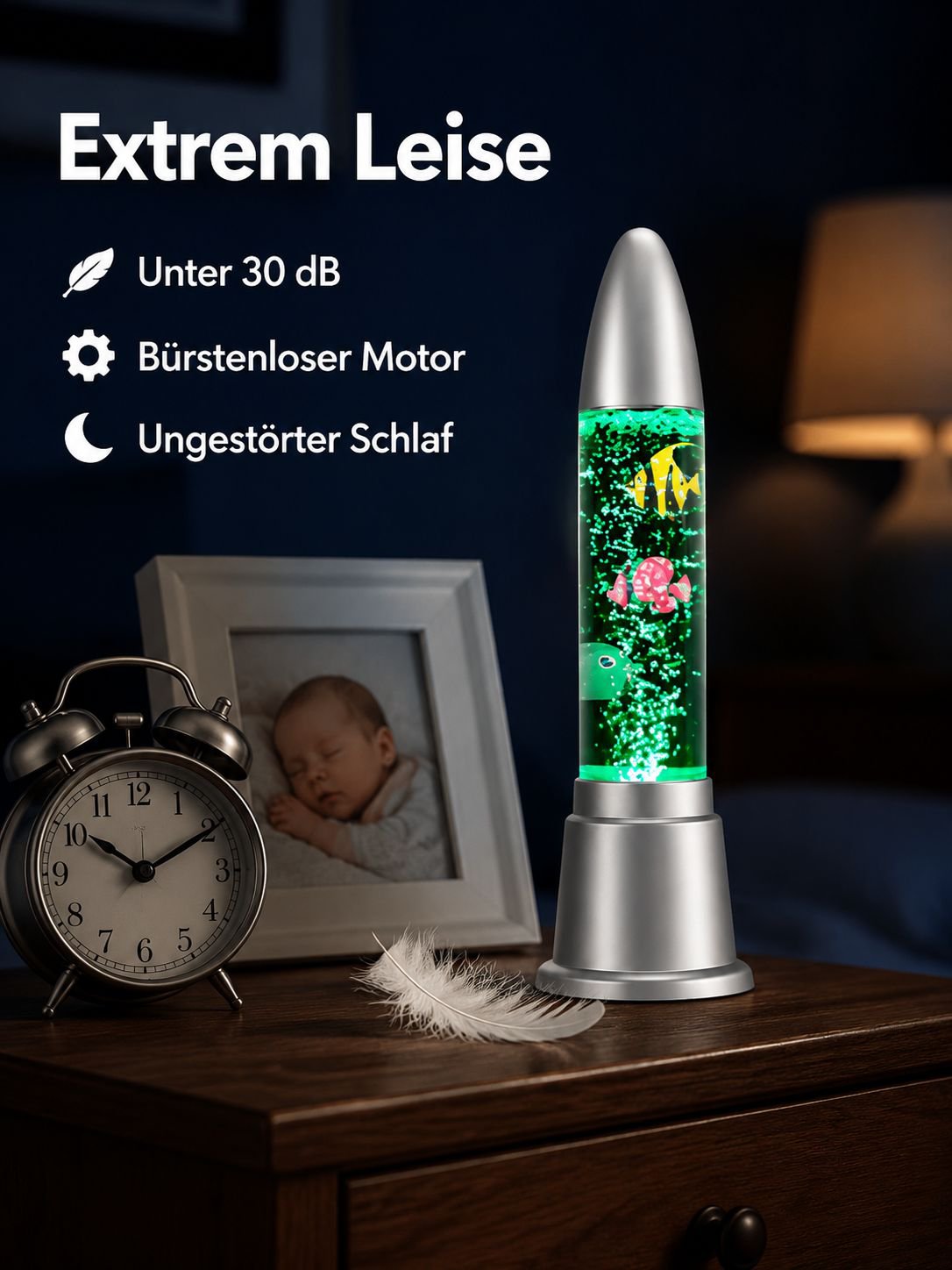 Farbwechselnde LED Säulenlampe als Nachtlicht