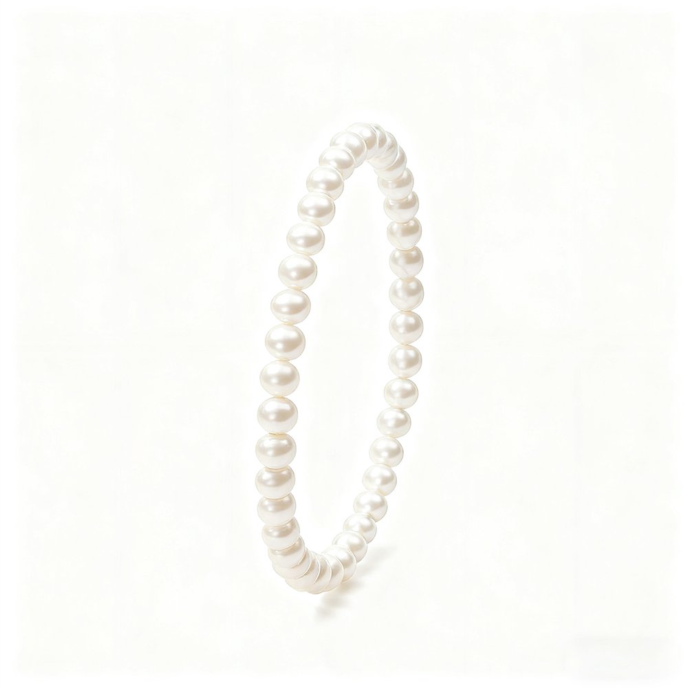 Detailansicht des eleganten Damen Perlenarmbands