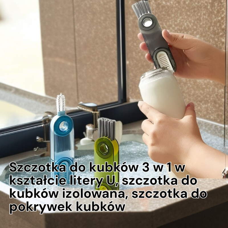 Ukształtowana szczotka 3w1 do kubków