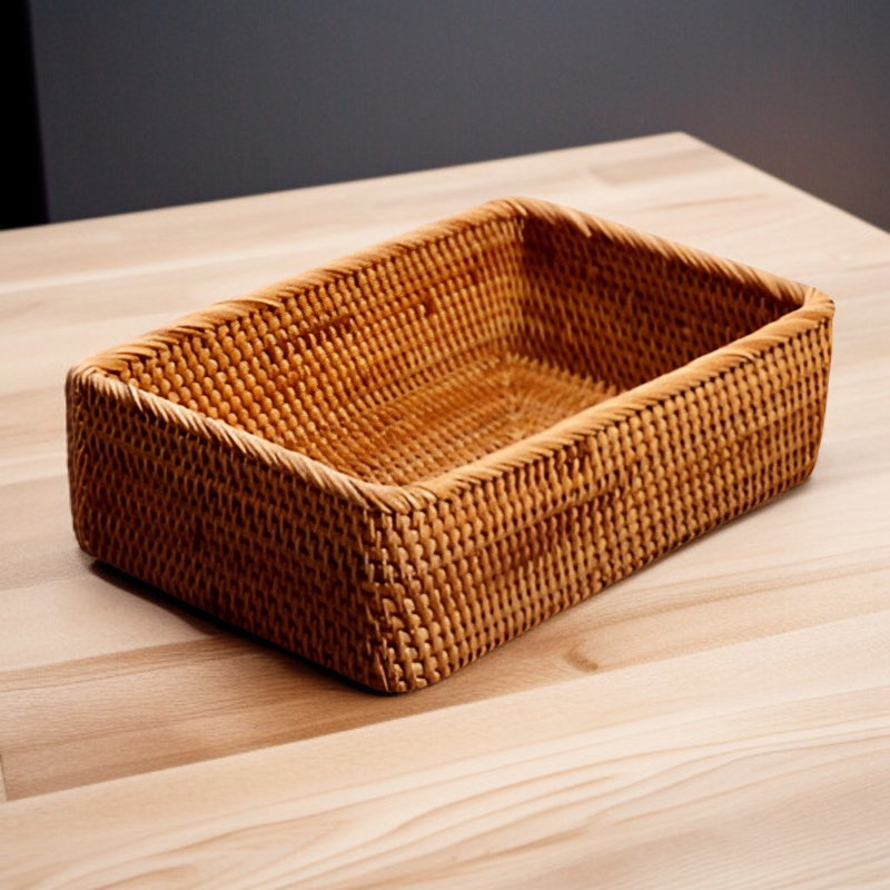 手編み収納バスケット