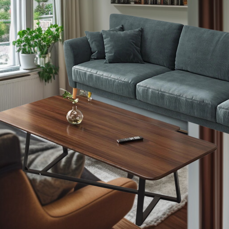 거실용 원목 직사각형 낮은 테이블