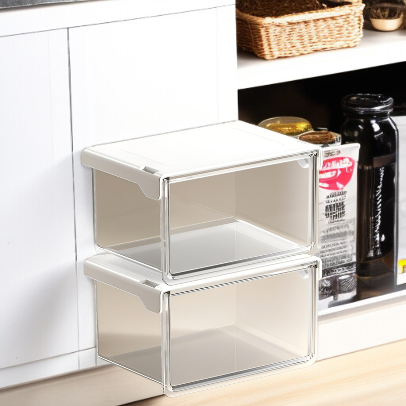 33° Inclined Drawer Transparent Waterproof Under-Desk Storage Box