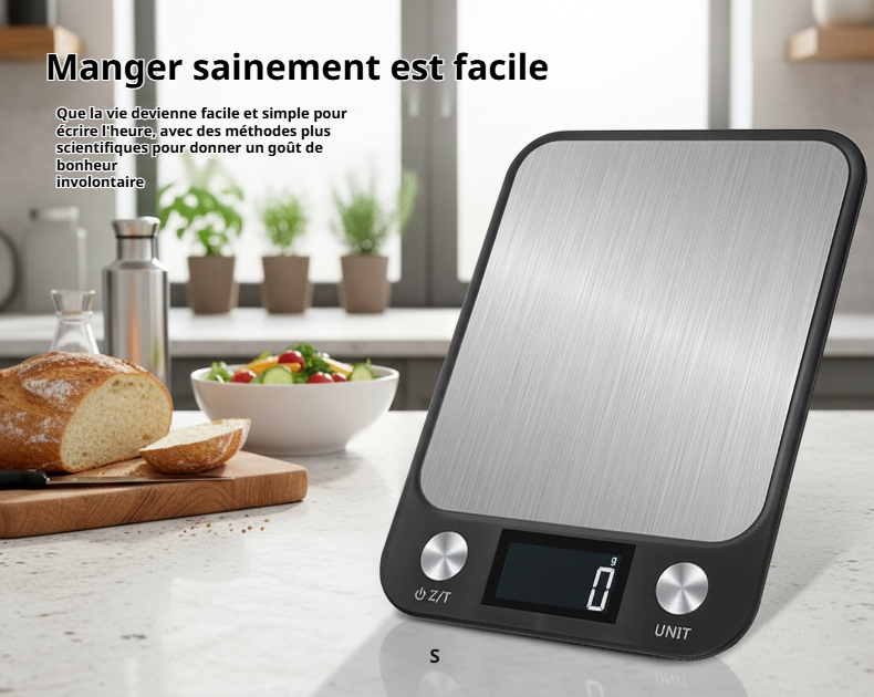 Vue latérale de la balance électronique professionnelle