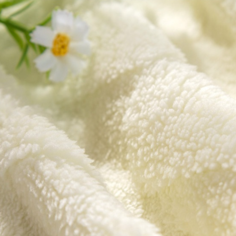 Cream-Colored Solid Sofa Throw