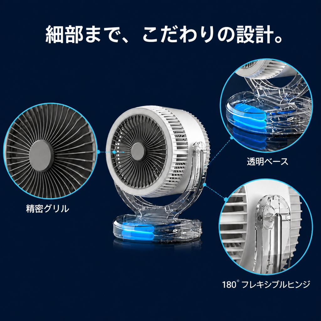 静音省エネ多機能扇風機 家庭寝室卓上循環ファン