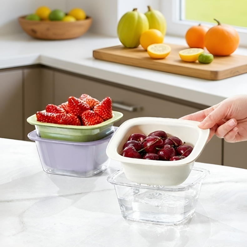 다용도 토핑 접시 과일 접시 물빠짐 바구니