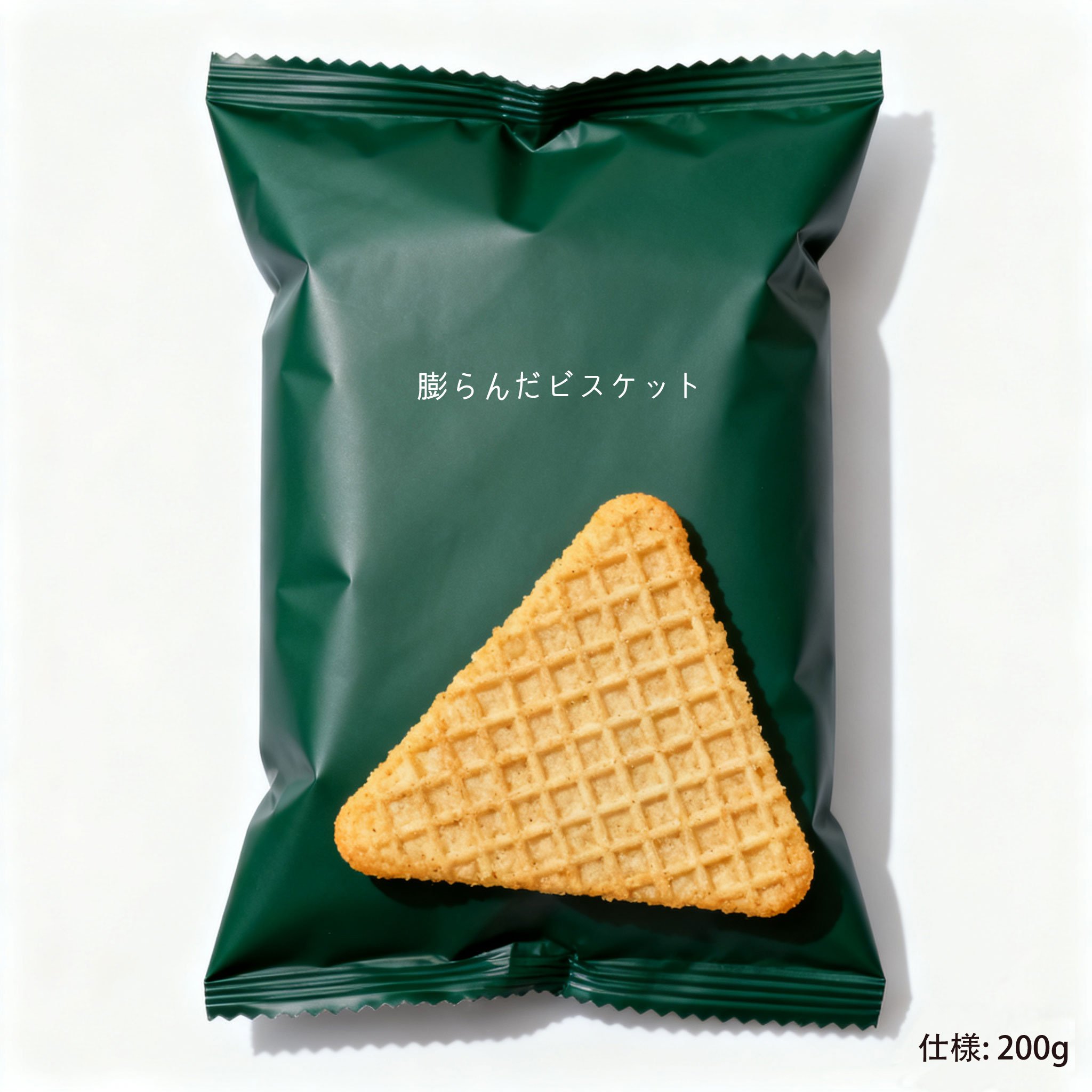 お皿に盛り付けた三角スナック